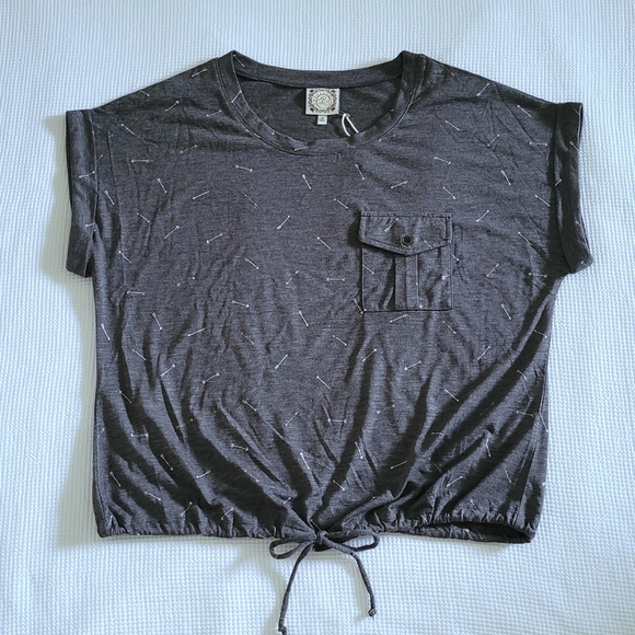 Tru Self Tops - TRU Self Charcoal Space Dye Arrow🏹 Top - NWT